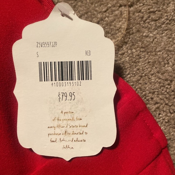 Altare”d, State size small, red halter dress - Picture 12 of 17